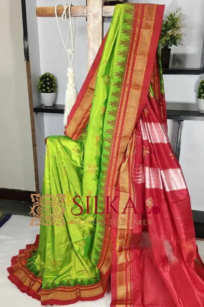 SKL03447 Ilkal Pure Silk Kasuti Saree 