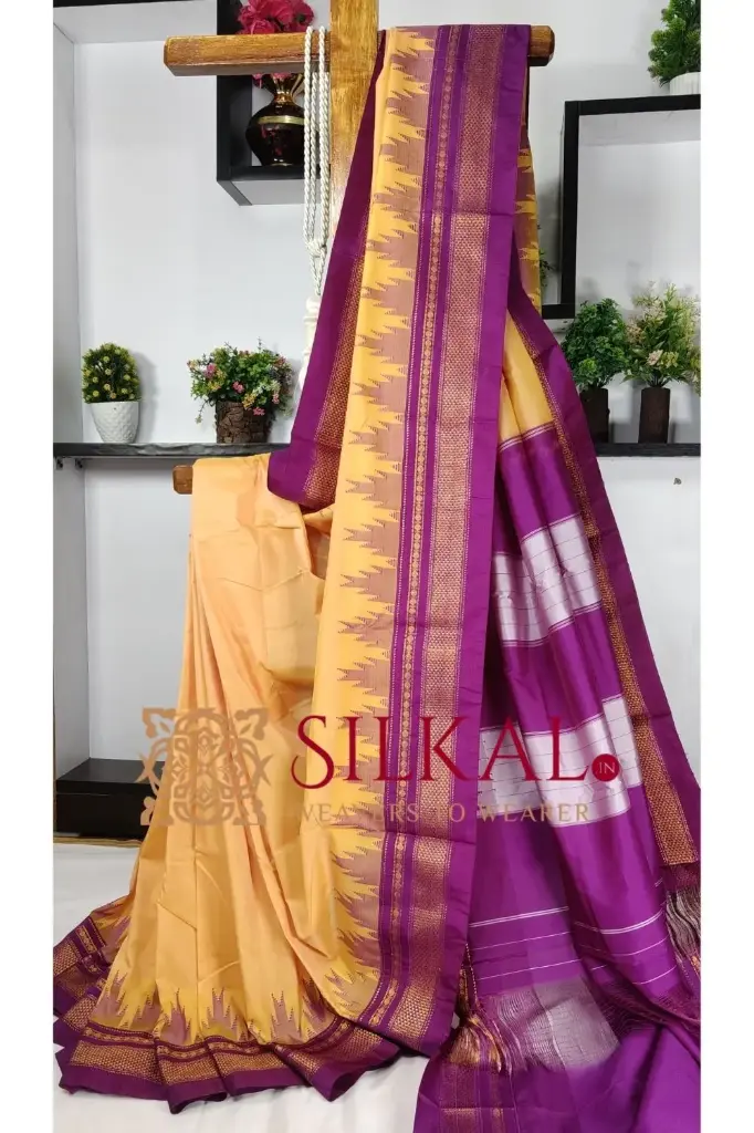 SKL03383 Ilkal Temple Cotton Silk Saree 