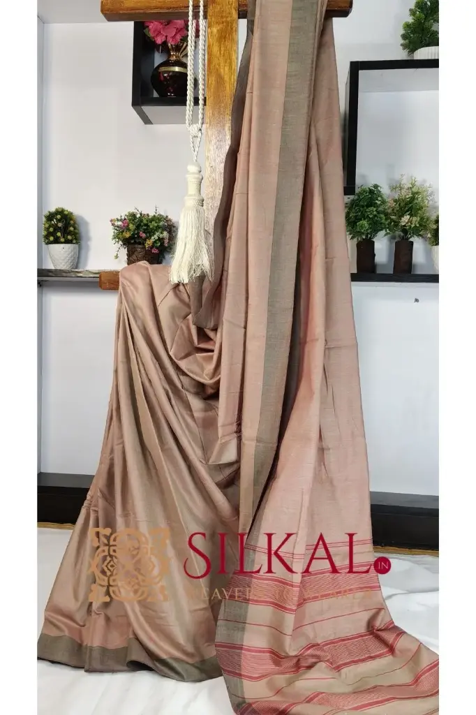 SKL03405 Ilkal Handloom Mercerised Cotton Stripe Saree 