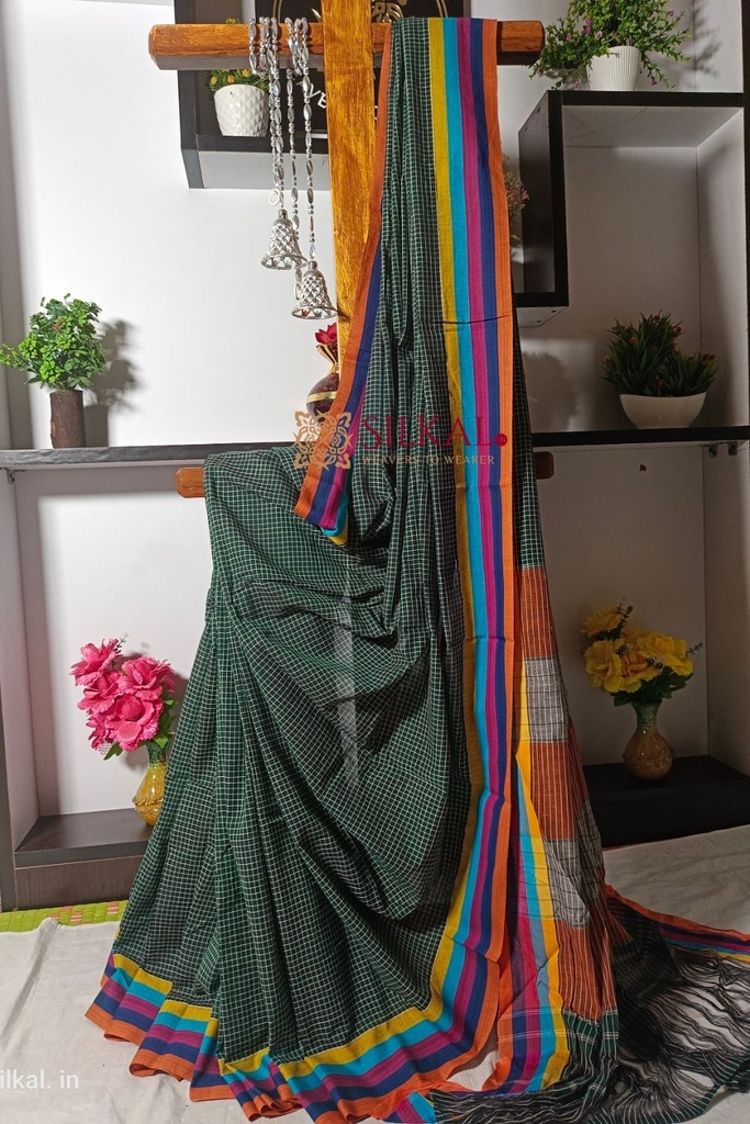 Patteda Anchu Pure Cotton Handloom Saree