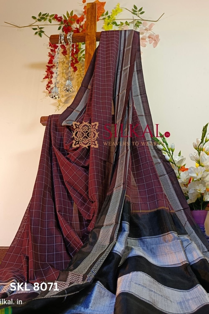 Ilkal Cotton Silk Chikki Paras Handloom Saree