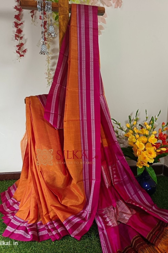 Ilkal Handloom Viscose Cotton Silk Gayatri Border