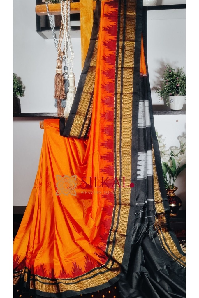 Ilkal Cotton Silk Temple Saree