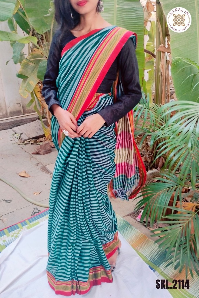 Patteda Anchu Stripe With Chikki Paras Border