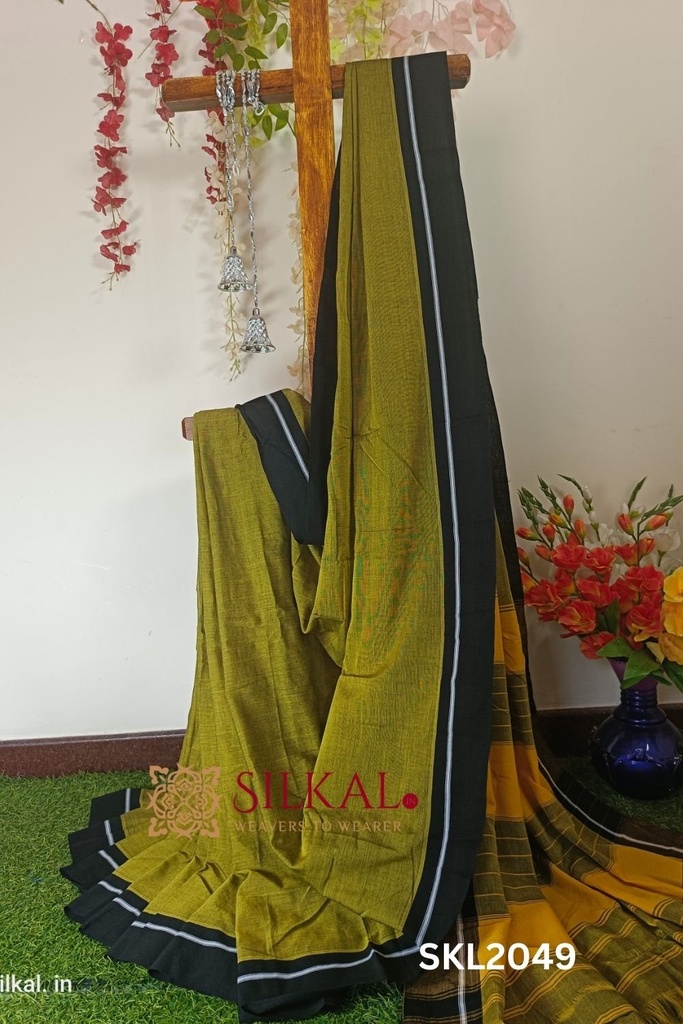 Patteda Anchu Pure Cotton Handloom Saree