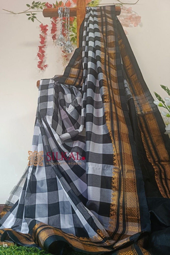 Ilkal Cotton Silk Big Checks