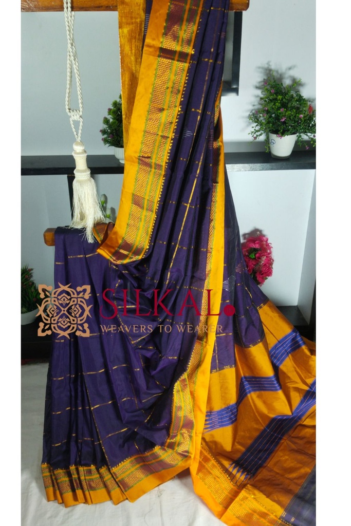 Ilkal Mercerized Sonamati Cotton Butta Saree