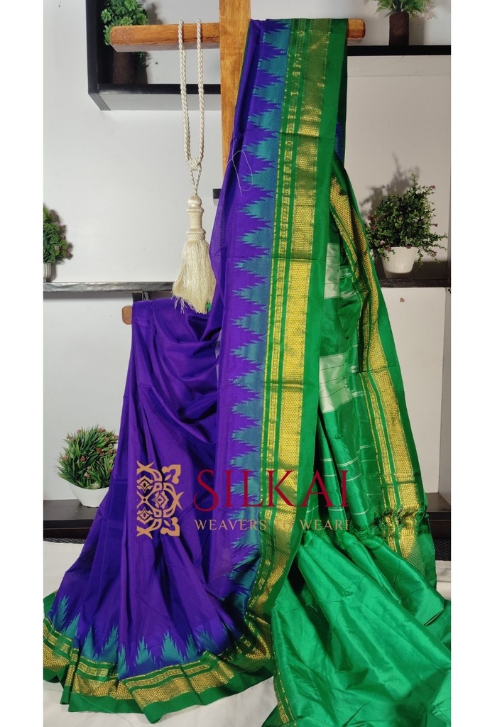 Ilkal Temple Cotton Silk Saree