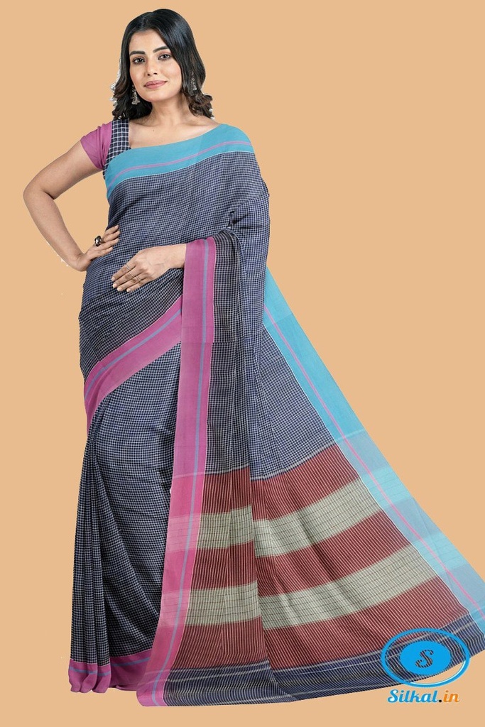 Patteda Anchu Pure Cotton Handwoven Saree