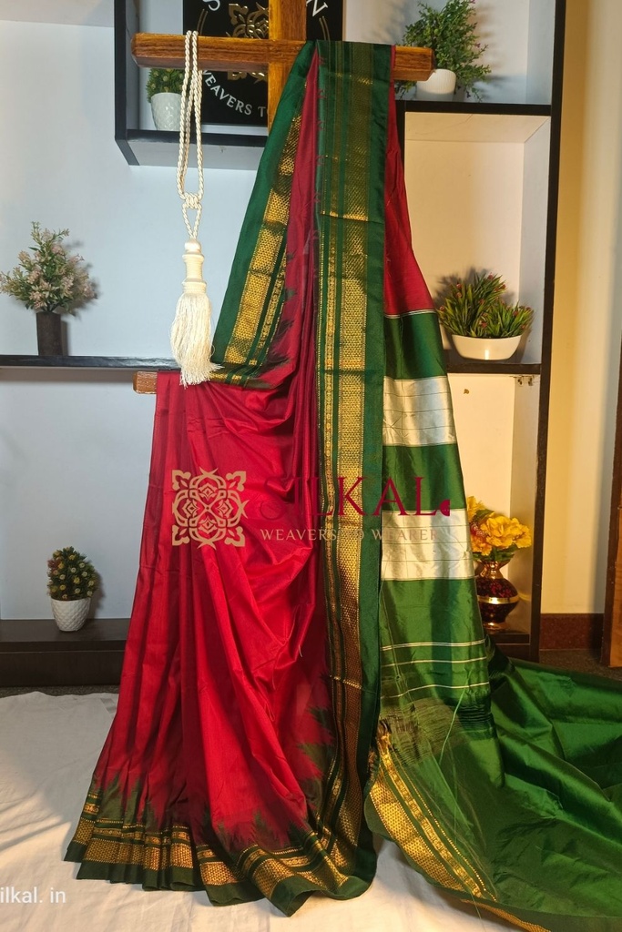 Ilkal Cotton Silk Temple Saree