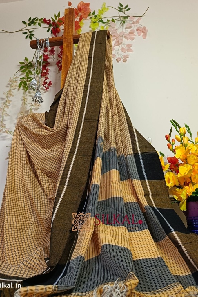 Patteda Anchu Pure Cotton Handloom Saree