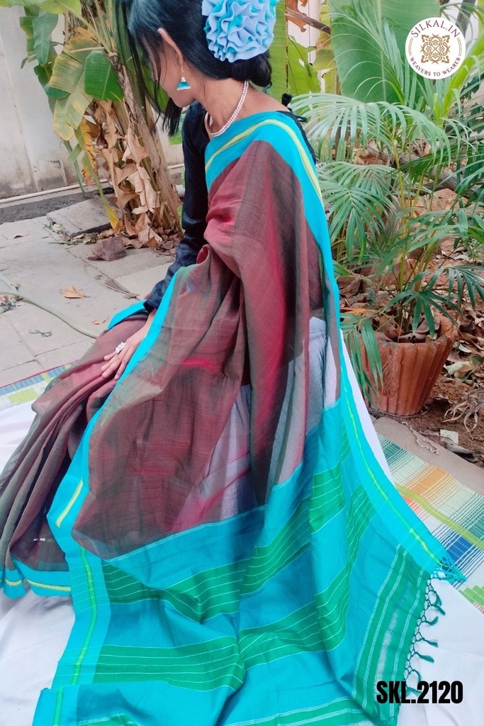 Patteda Anchu Plain Design With Plain Border