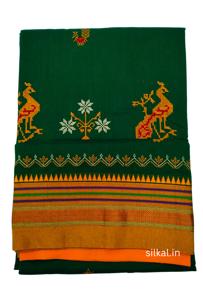 Ilkal Kasuti Work Silk By Cotton