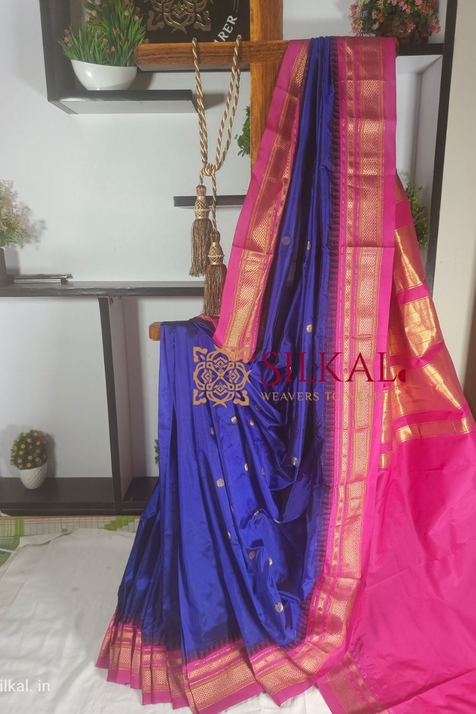 Ilkal Pure Silk Butta Saree – A Royal Handloom Classic