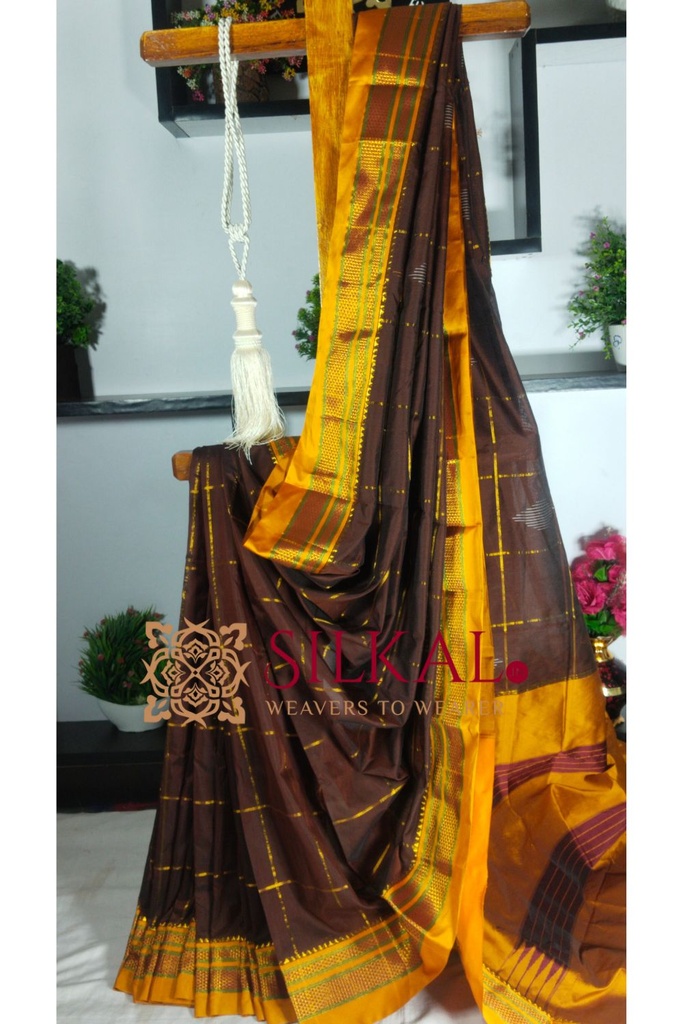 Ilkal Mercerized Sonamati Cotton Butta Saree