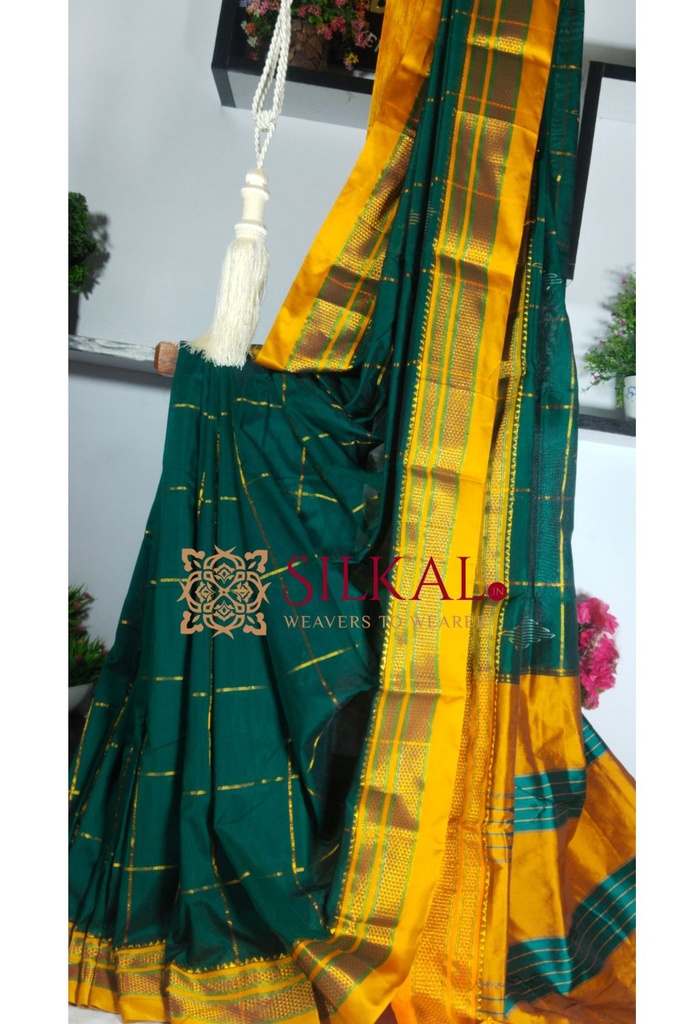 Ilkal Mercerized Sonamati Cotton Butta Saree