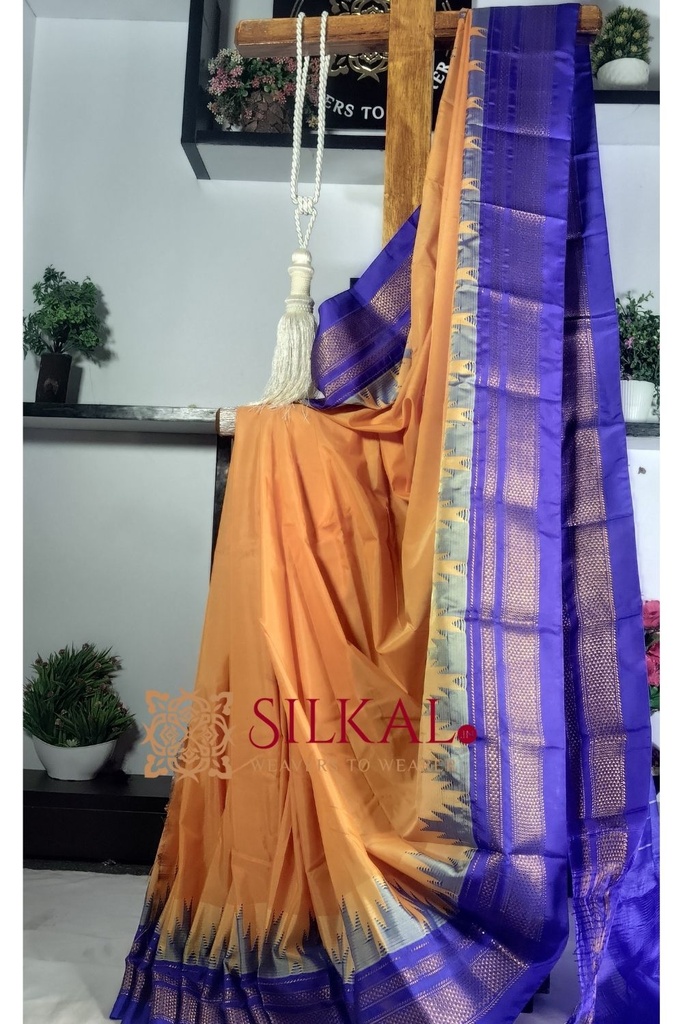 Ilkal Cotton Silk Temple  Saree