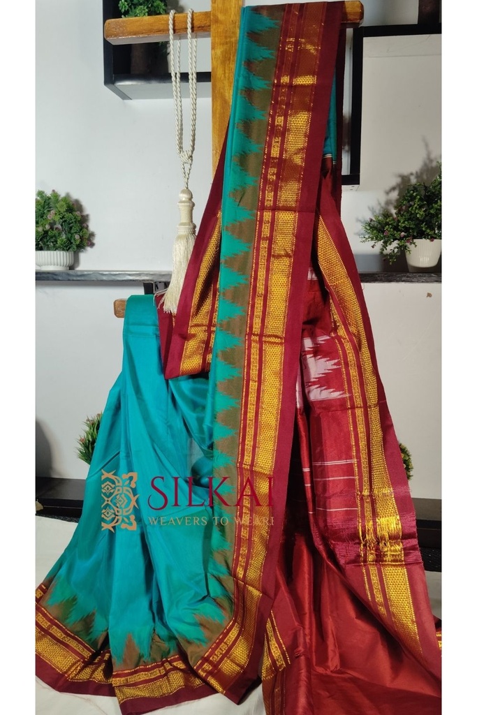 Ilkal Temple Cotton Silk Saree