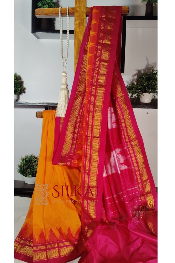 Ilkal Temple Cotton Silk Saree