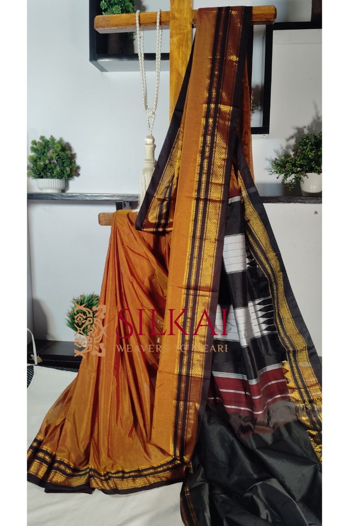 Ilkal Cotton Silk Plain Saree