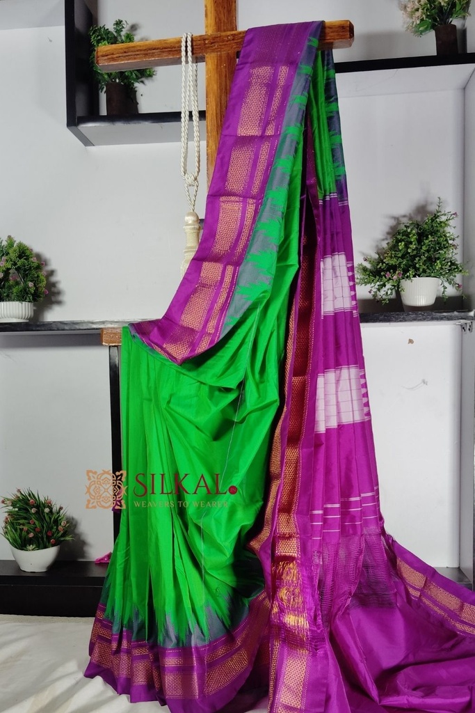 Ilkal Temple Cotton Silk Saree