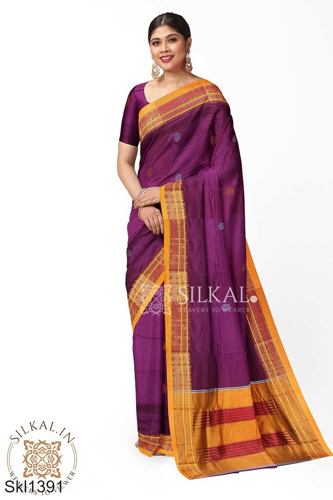 Ilkal  Mercerized Sonamati Cotton Butta Saree