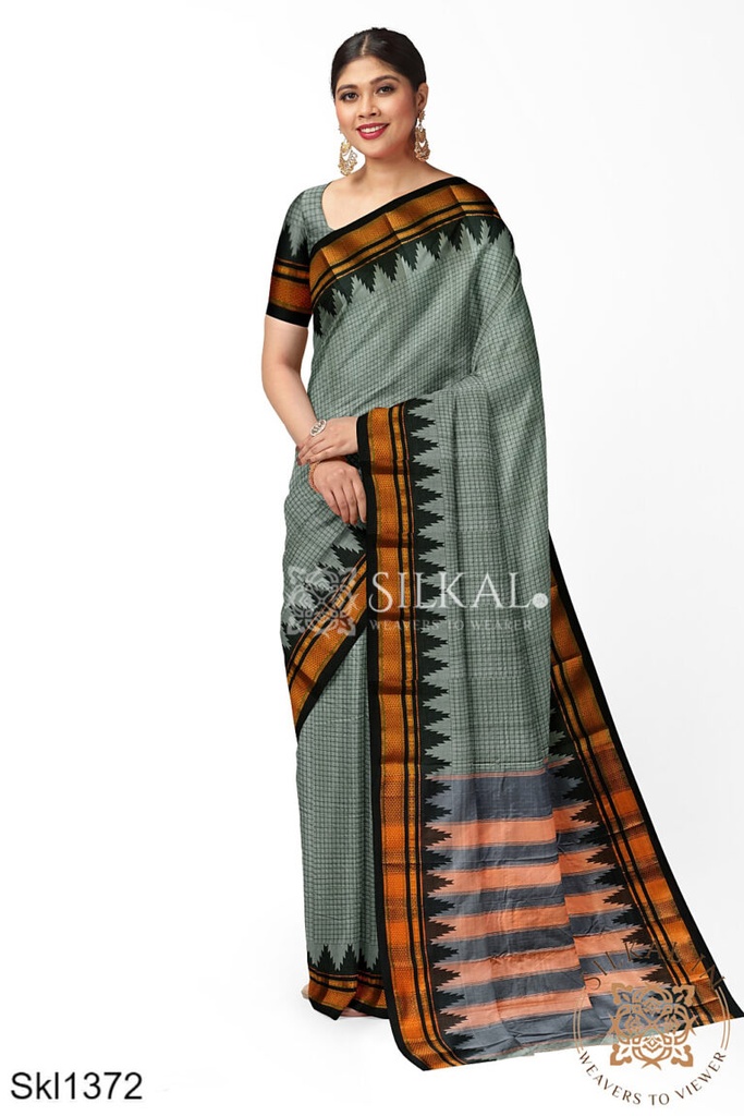 Ilkal Checks Chaduranga Saree