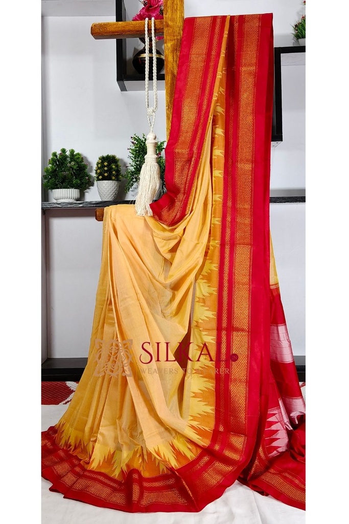 Ilkal Temple Cotton Silk Saree