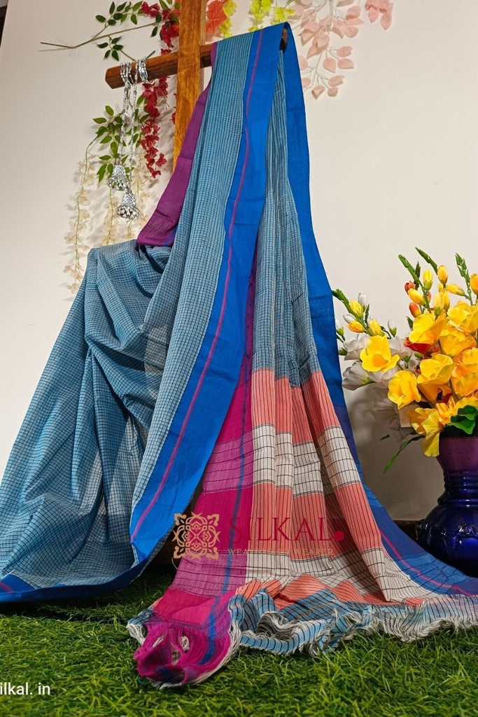 Patteda Anchu Pure Cotton Handloom Saree