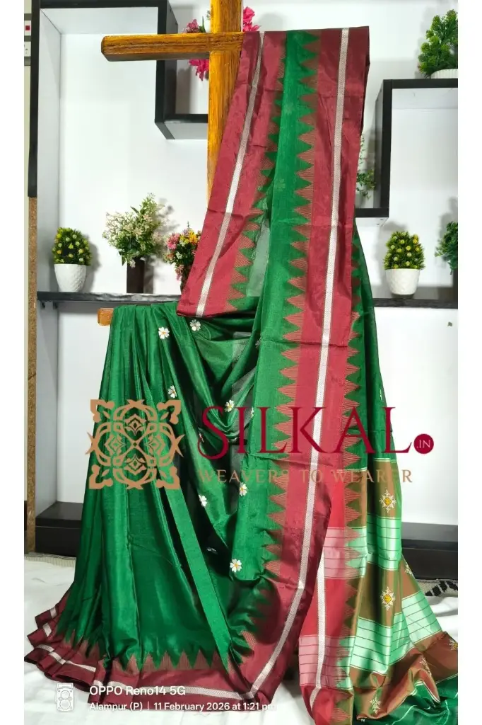 SKL03251 Ilkal Flower Butta Saree
