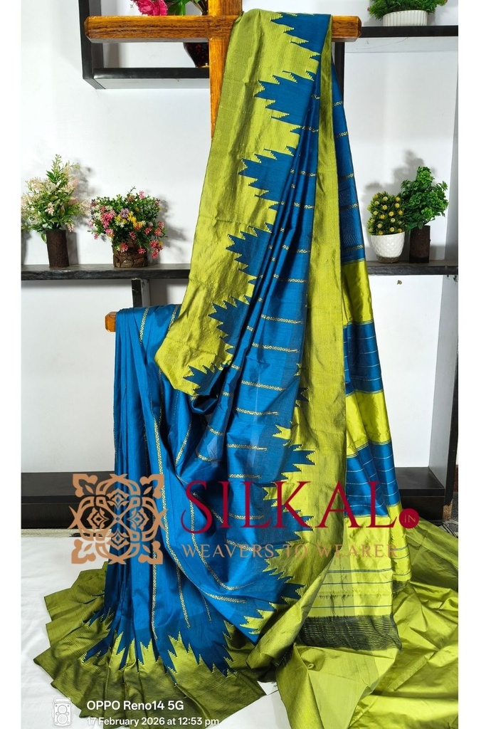 Ilkal Rudhrakshi Naryanpeth  Border  Less  Saree