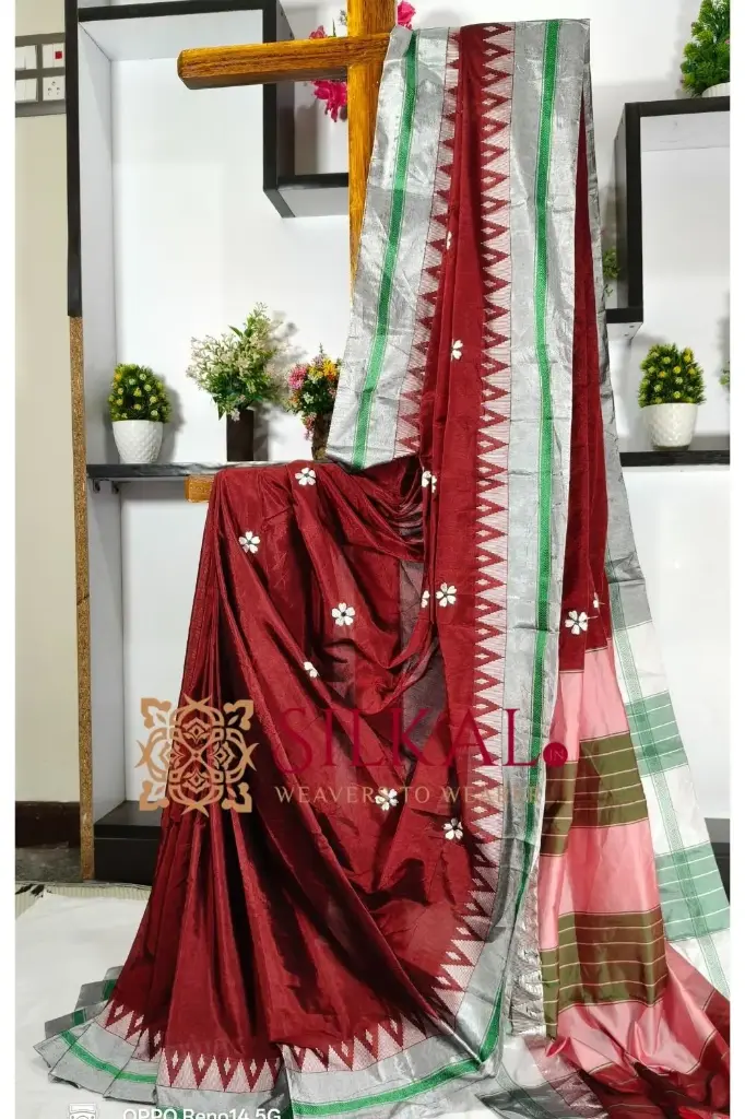 SKL03262 Ilkal Flower Butta Saree