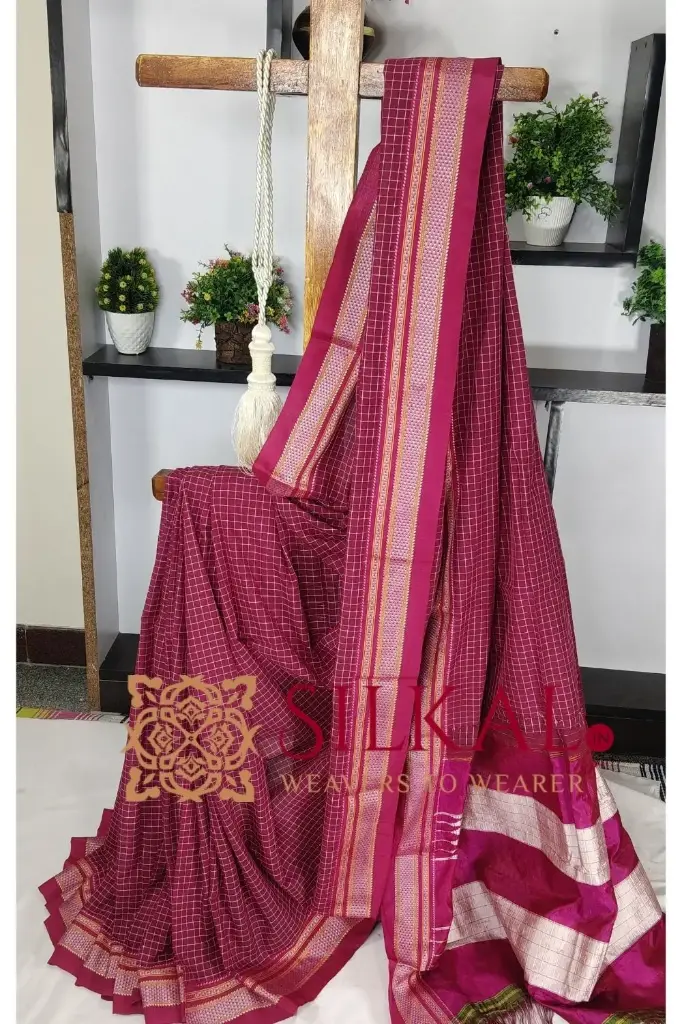 SKL3230 Ilkal Cotton Silk Chikki Paras Handloom Saree 