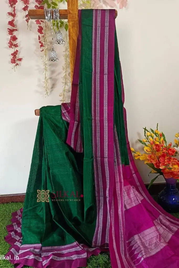 SKL1018 Ilkal Handloom Viscose Cotton Silk Special Gayatri Border Saree