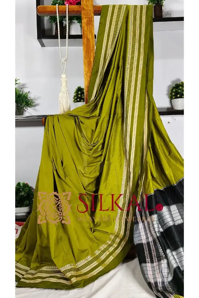 SKL2049 Ilkal Cotton Gaadi Dadi Plain Saree  