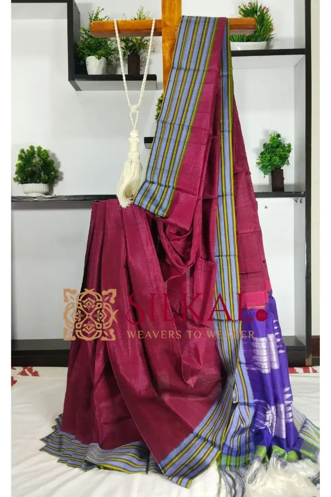 SKL3220 Ilkal Viscose Cotton Silk Handloom Saree  