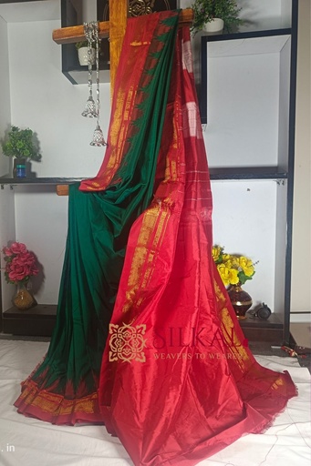[SKL1160] Ilkal Temple Cotton Silk Saree