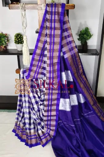 [SKL03574] SKL03574 Ilkal Special Cotton Silk Big Checks Saree 