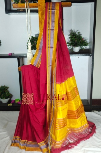 [SKL1172] Ilkal Handloom Cotton Silk Special Chikki Border Saree