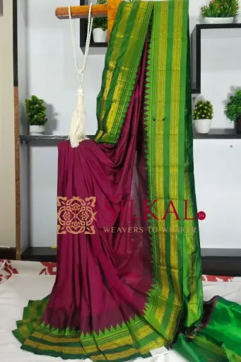 [SKL3154] SKL3154 Ilkal Rudhrakshi Naryanpeth Saree 
