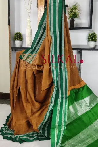 [SKL1956] SKL1956 Ilkal Handloom Viscose Silk Gayatri Border Saree Saree  