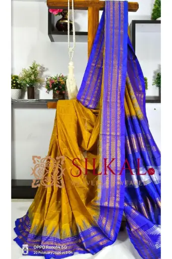 [SKL03300] SKL03300 Ilkal Mercerised Butta Cotton Saree  