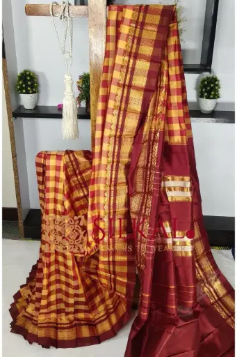 [SKL03439] SKL03439 Ilkal Pure Silk Saree 