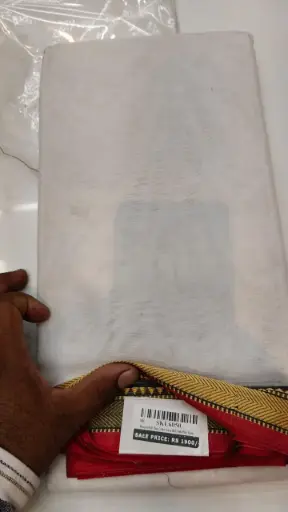 [SKL03583] SKL03583 Ilkal Narayan Peth Plain Cotton Saree With Patti Pallu Saree
