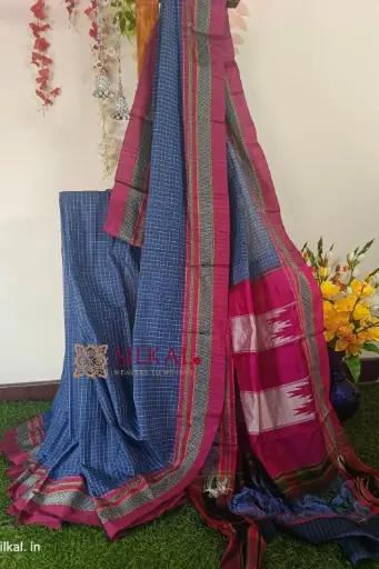 [SKL1512] SKL1512 Ilkal Cotton Silk Chikki Paras Saree  