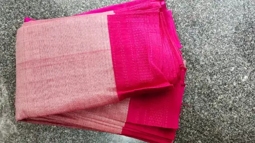 [SKL03332] Ilkal Handloom Viscose Silk Chikki Paras Border Saree Saree Code- SKL03332 