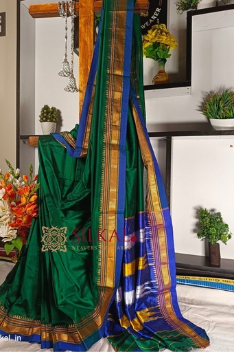 [SKL1207] Ilkal Plain Mercerized Silk Saree