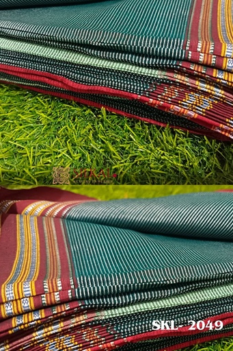[SKL1215] Ilkal Viscose Silk Kaddi Saree With Gomi Border