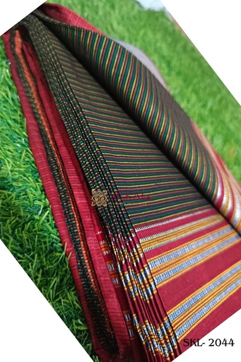 [SKL1223] Ilkal Viscose Silk Kaddi Saree With Gomi Border