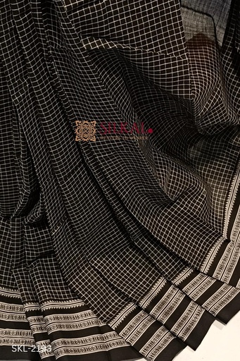 [SKL1004] Patteda Anchu Pure Cotton With Gaadi Dhadi Border Saree